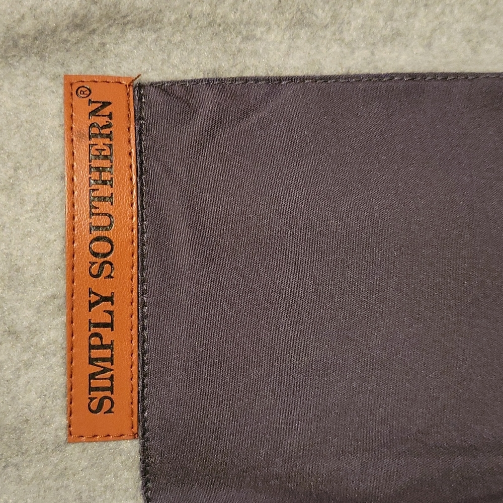 NWT Simply Southern Medium Vest Grey/Black with Leather Accents - Picture 4 of 7